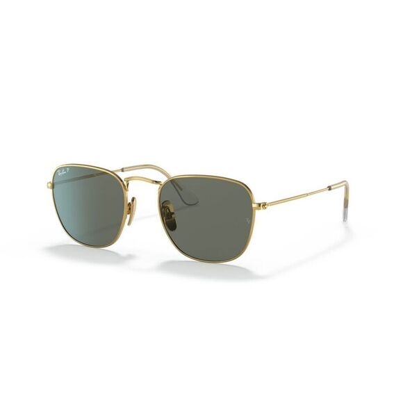 Ray-Ban 0RB8157 921658 Frank Square Gold TitaniumPolarized Sunglasses